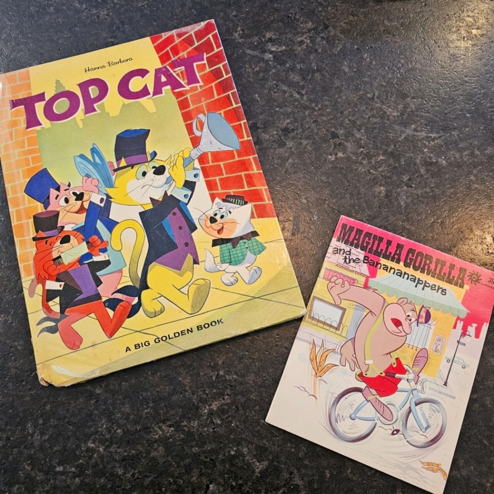 2 Vintage 1960s/70s Hanna-Barbera books (Top Cat/Magilla Gorilla)